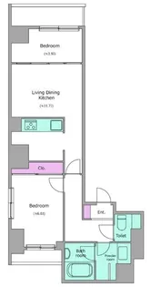 Haluwa芝公園【2階】の間取り