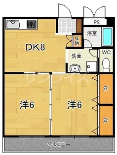 中野ハイツ緑橋【3階】の間取り