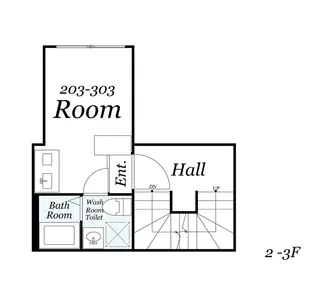 HERME YOYOGI OUEST【2階】の間取り