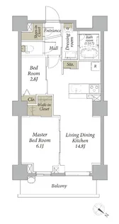 マストクレリアン勝どき【5階】の間取り