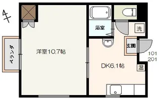 センチュリーパレス【2階】の間取り