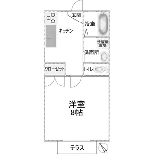 ドミールFUKAGAWAI【1階】の間取り