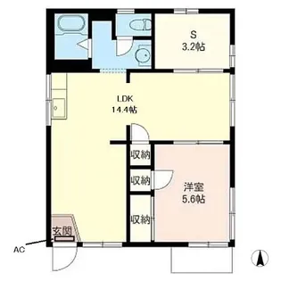 クレフォート相模原【1階】の間取り