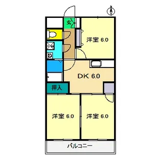 パレスハイツ萩野【2階】の間取り