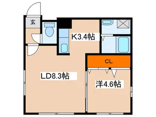 ウィスタリア山鼻【4階】の間取り