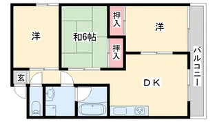 ヤシログリーンパレス【2階】の間取り