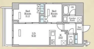 ロイジェント西新井【4階】の間取り