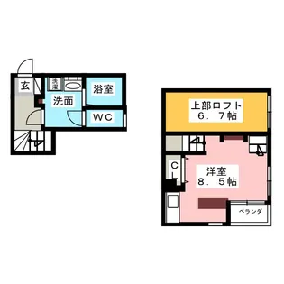 SQUARE大同【2階】の間取り