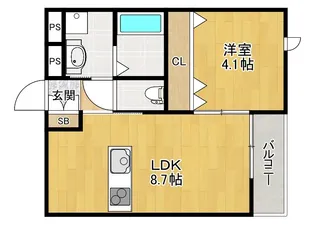 CherryBlossom川原町【2階】の間取り