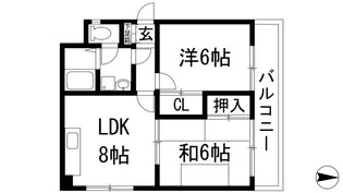第二グリーンハイツ【3階】の間取り
