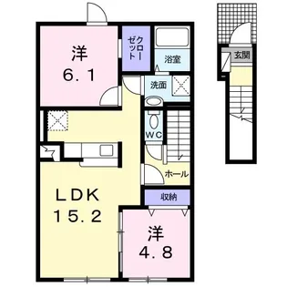 ミニョン・アンジュIII【2階】の間取り