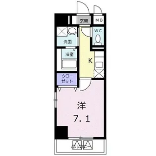 AQUA GARDEN今戸【3階】の間取り