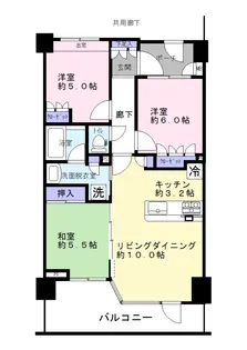 サンクレイドル磐田【2階】の間取り