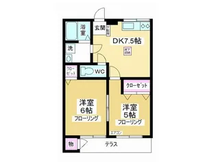 新宿マンション【1階】の間取り