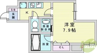 エレガントレジデンスYODOGAWA【3階】の間取り