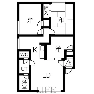 ハーベスト元町A棟【2階】の間取り