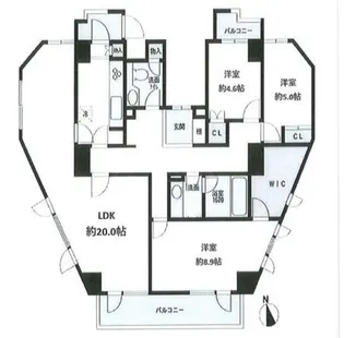 P′s Azabu East【7階】の間取り