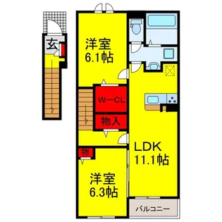 アルタハイムA【2階】の間取り