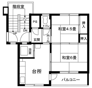 緑ヶ丘第2 4204号棟【3階】の間取り