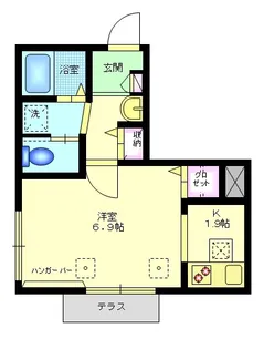 フィーバス鵜の木【1階】の間取り