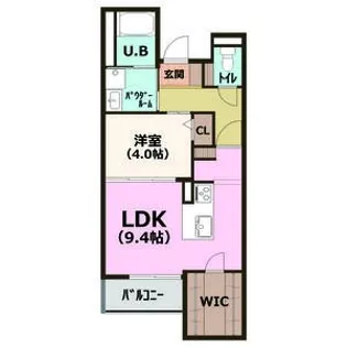 ぱ~くたうんルナ名古屋【2階】の間取り