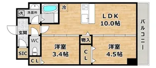 スプランディッドIX【6階】の間取り
