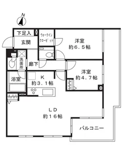 バースシティ溝の口コリンズ【2階】の間取り