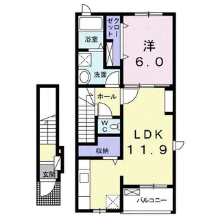 フェリーチェ東久留米B【2階】の間取り