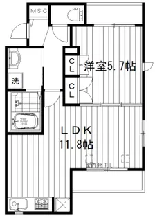 マ メゾン ボヌール【2階】の間取り