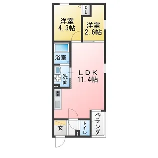 プレシア野並【3階】の間取り