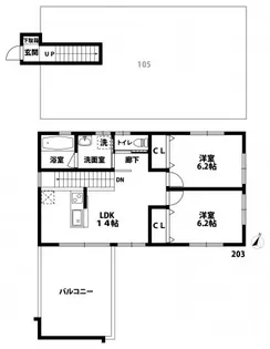 メゾン・ド・クレール【2階】の間取り