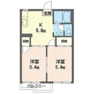 エントピア上峰【2階】の間取り
