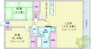 メビウスエース【1階】の間取り