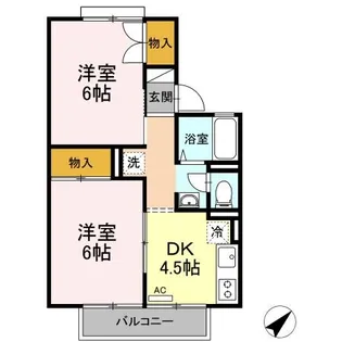 セジュール南瀬戸【1階】の間取り