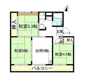 ラ・ビスタ太閤山304号棟【2階】の間取り