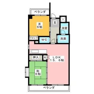 グランドゥール二方【14階】の間取り
