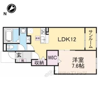 カームブリーズ木津川【1階】の間取り