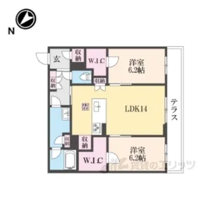 シェリレ【1階】の間取り