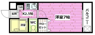 コーポNSR【1階】の間取り