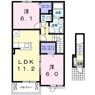 サンシーブルA【2階】の間取り