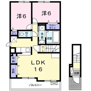 アルモニー京田辺【2階】の間取り