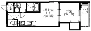 D porta clair【1階】の間取り