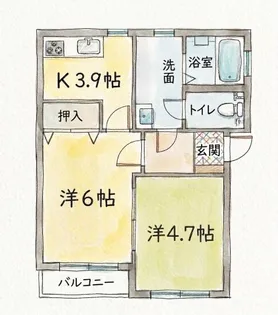 リーフリットI【2階】の間取り