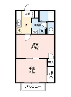 ソリアードメゾン【2階】の間取り
