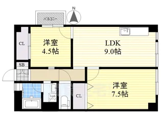 亀戸2丁目団地6号棟【11階】の間取り