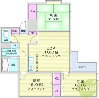 小鶴参番館【2階】の間取り