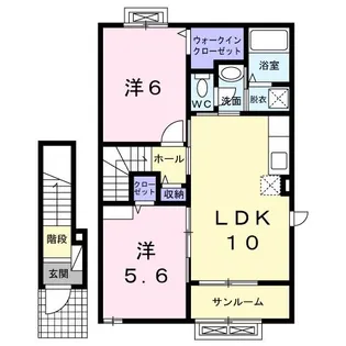 ボンヌ・シャンス【2階】の間取り