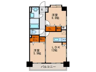 ドムール諏訪野【4階】の間取り