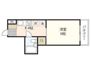 サンコーポ長束【3階】の間取り