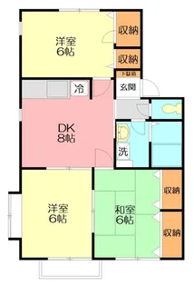リバーサイド石塚【1階】の間取り